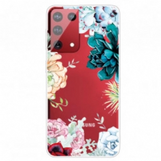 Cover Samsung Galaxy S21 Ultra 5G Akvarel Blomster