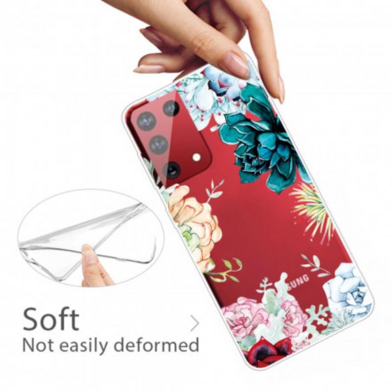 Cover Samsung Galaxy S21 Ultra 5G Akvarel Blomster