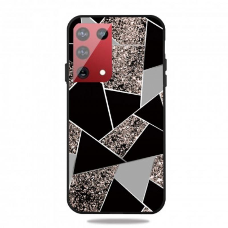 Cover Samsung Galaxy S21 Ultra 5G Farverig Geometri Marmor