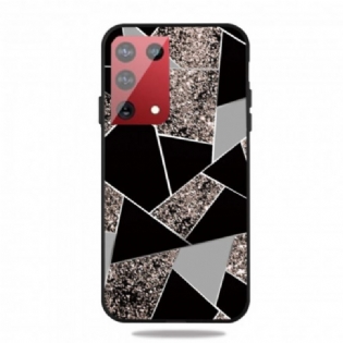 Cover Samsung Galaxy S21 Ultra 5G Farverig Geometri Marmor