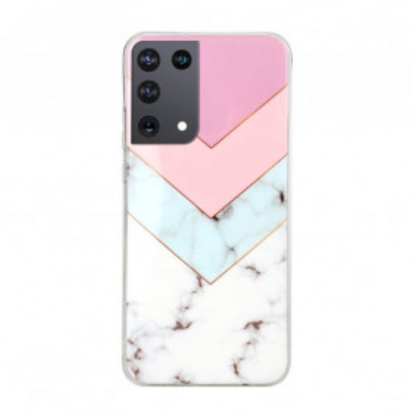 Cover Samsung Galaxy S21 Ultra 5G Farverig Glamour Marmor