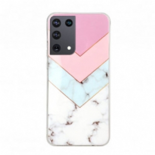 Cover Samsung Galaxy S21 Ultra 5G Farverig Glamour Marmor