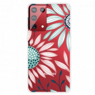 Cover Samsung Galaxy S21 Ultra 5G Gennemsigtig En Blomst