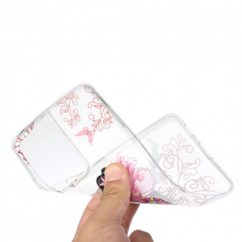 Cover Samsung Galaxy S21 Ultra 5G Gennemsigtig Blomsterfe