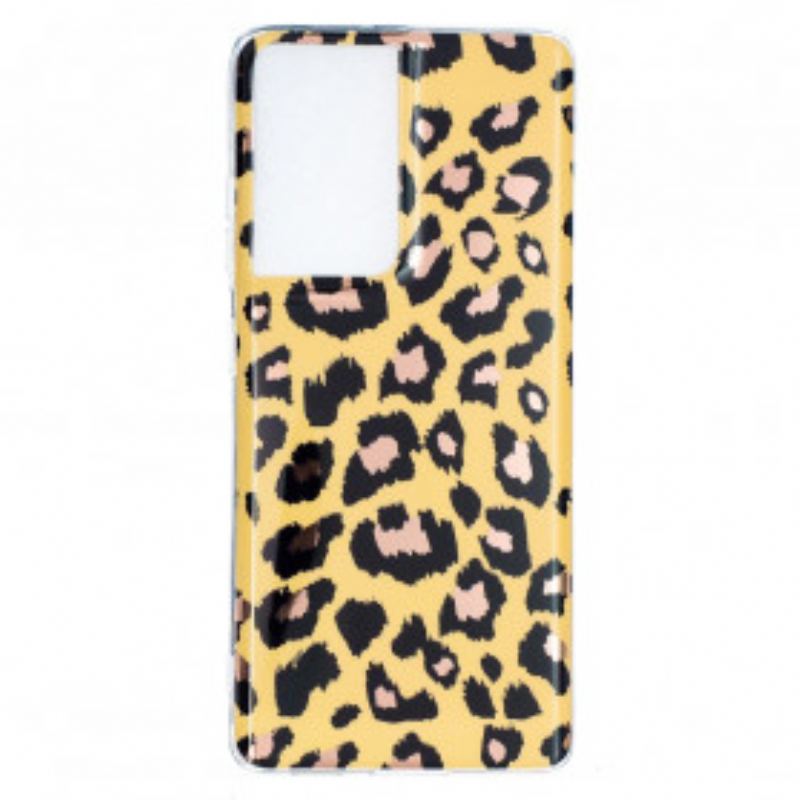 Cover Samsung Galaxy S21 Ultra 5G Leopard Stil Marmor