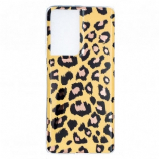 Cover Samsung Galaxy S21 Ultra 5G Leopard Stil Marmor