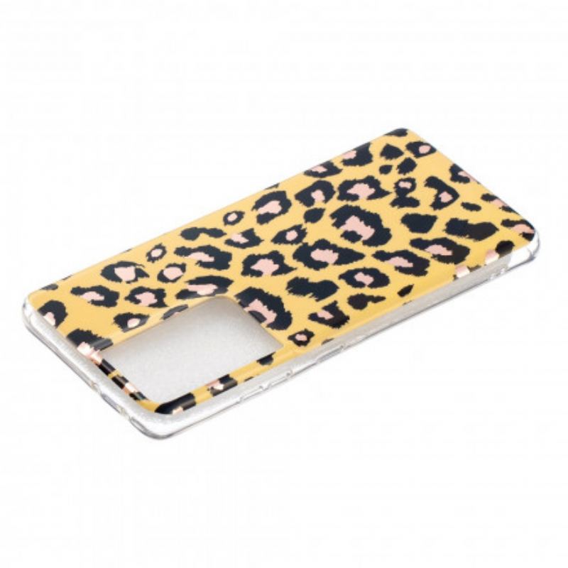 Cover Samsung Galaxy S21 Ultra 5G Leopard Stil Marmor