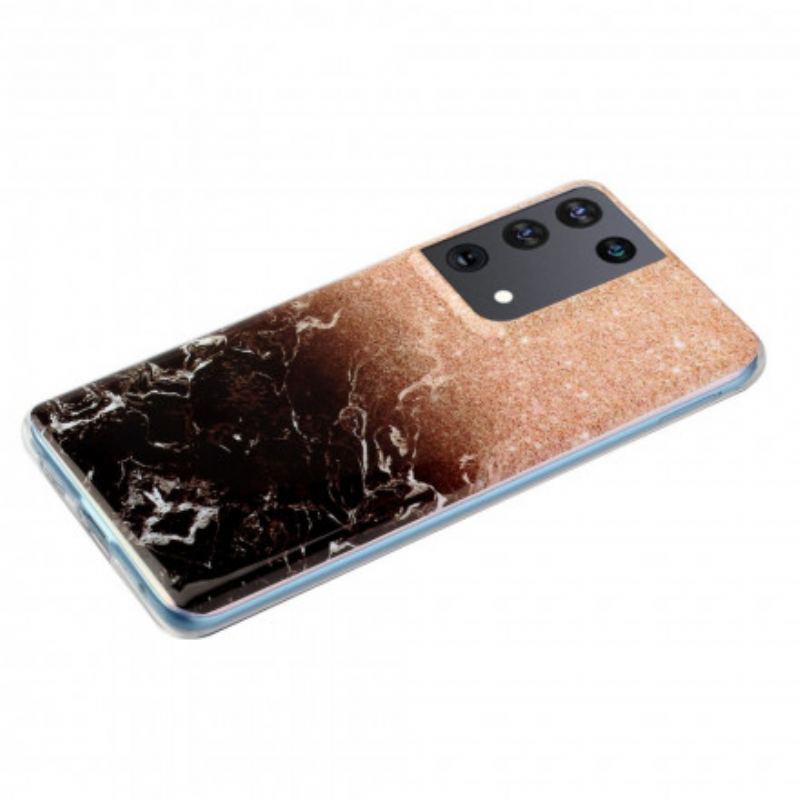 Cover Samsung Galaxy S21 Ultra 5G Marmor Glitter Gradienter