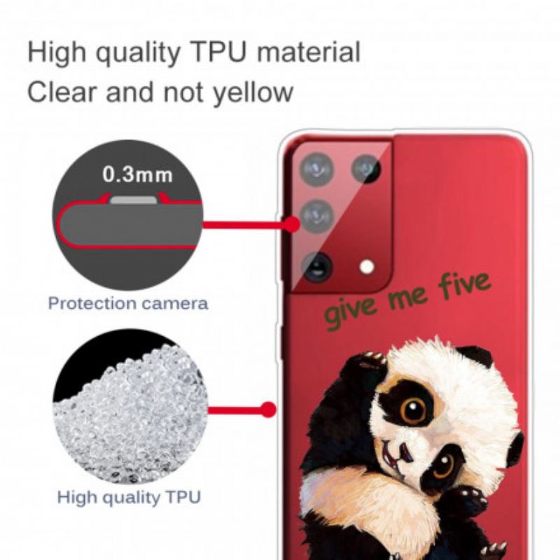 Cover Samsung Galaxy S21 Ultra 5G Panda Giv Mig Fem