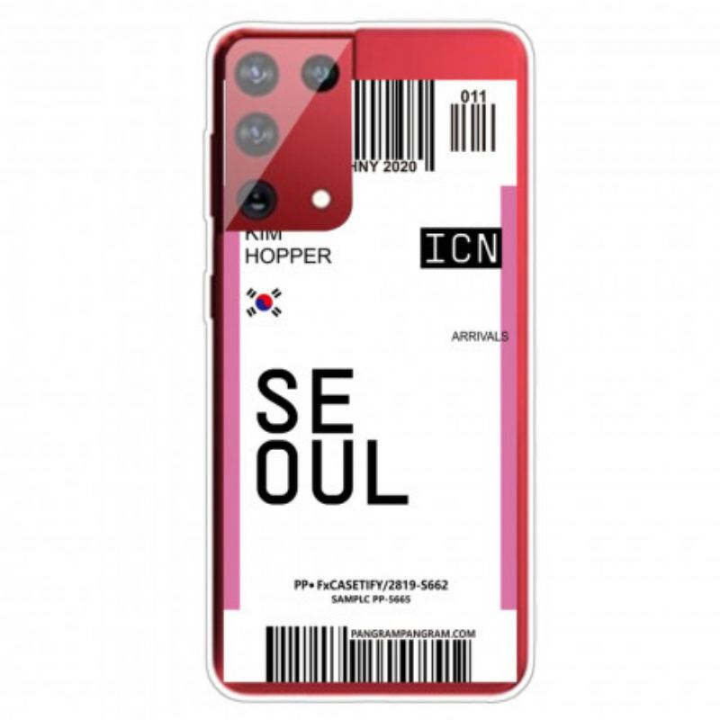 Cover Samsung Galaxy S21 Ultra 5G Seoul Boardingkort