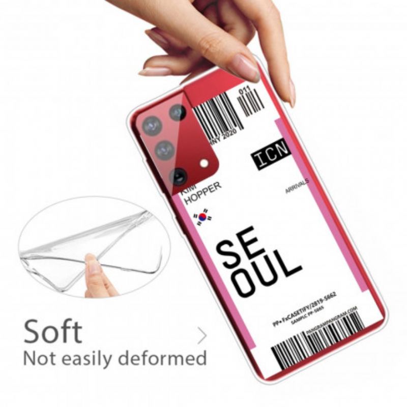 Cover Samsung Galaxy S21 Ultra 5G Seoul Boardingkort