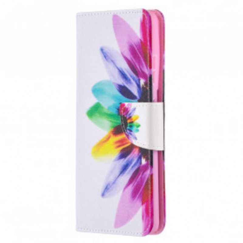 Flip Cover Samsung Galaxy S21 Ultra 5G Akvarel Blomst