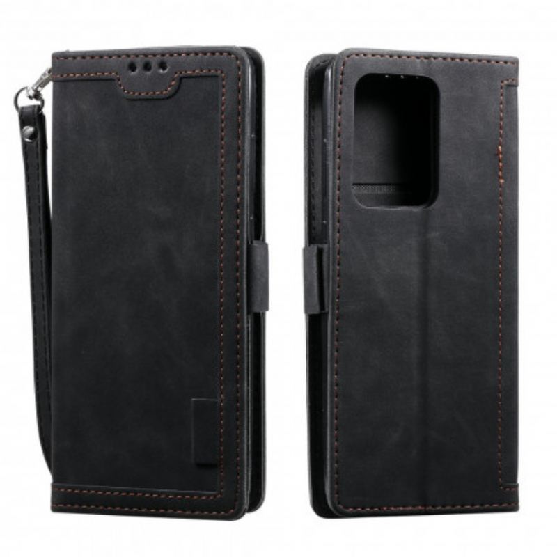 Flip Cover Samsung Galaxy S21 Ultra 5G Bicolor Forstærkede Konturer