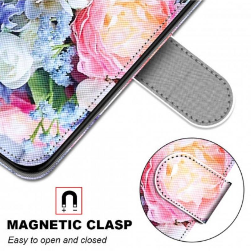 Flip Cover Samsung Galaxy S21 Ultra 5G Blomster Vidunder