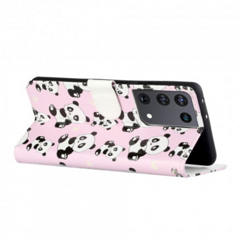 Flip Cover Samsung Galaxy S21 Ultra 5G Hvilke Pandaer