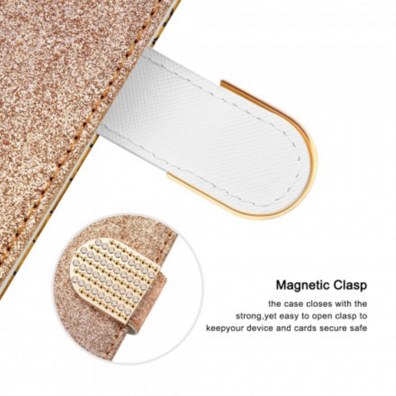 Flip Cover Samsung Galaxy S21 Ultra 5G Krokodille Diamanter