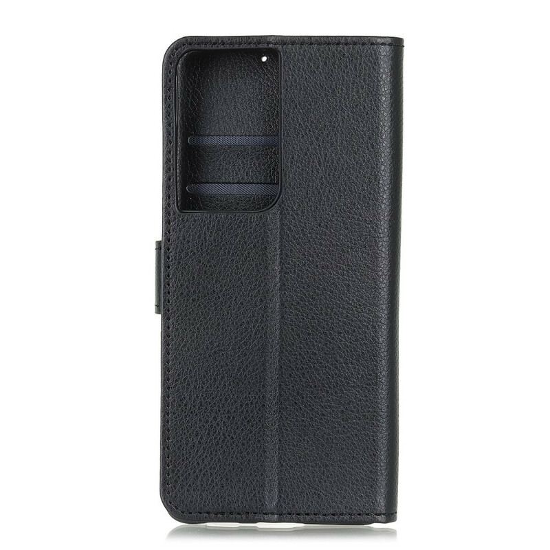 Flip Cover Samsung Galaxy S21 Ultra 5G Litchi Tekstur