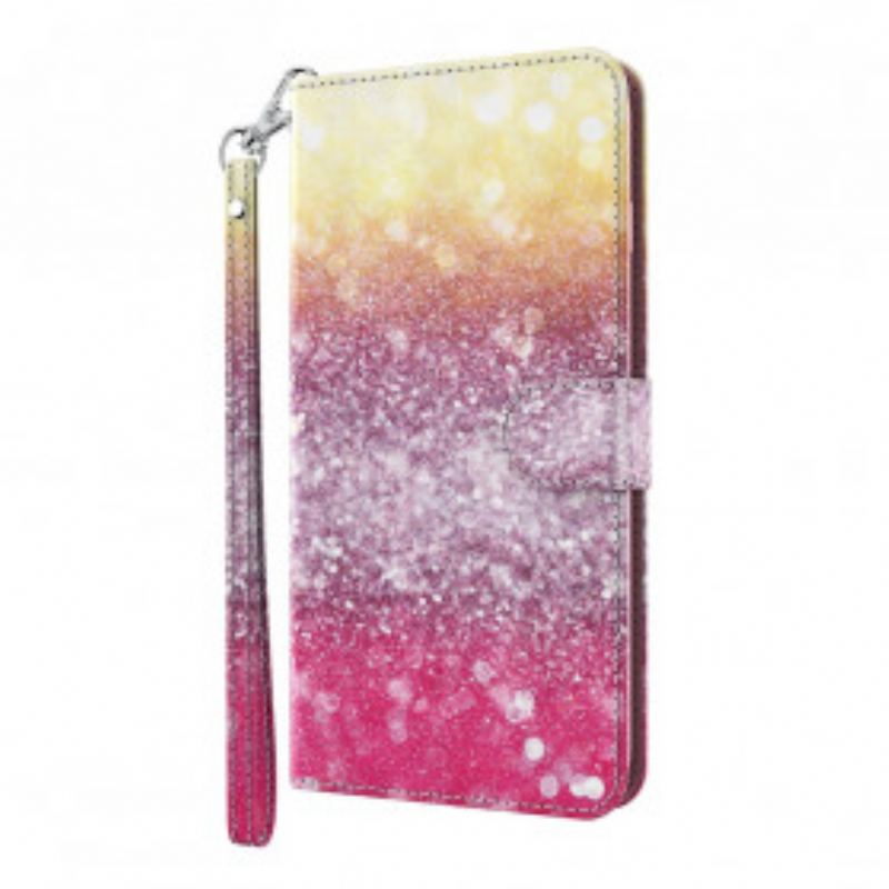 Flip Cover Samsung Galaxy S21 Ultra 5G Magenta Glitter Gradient