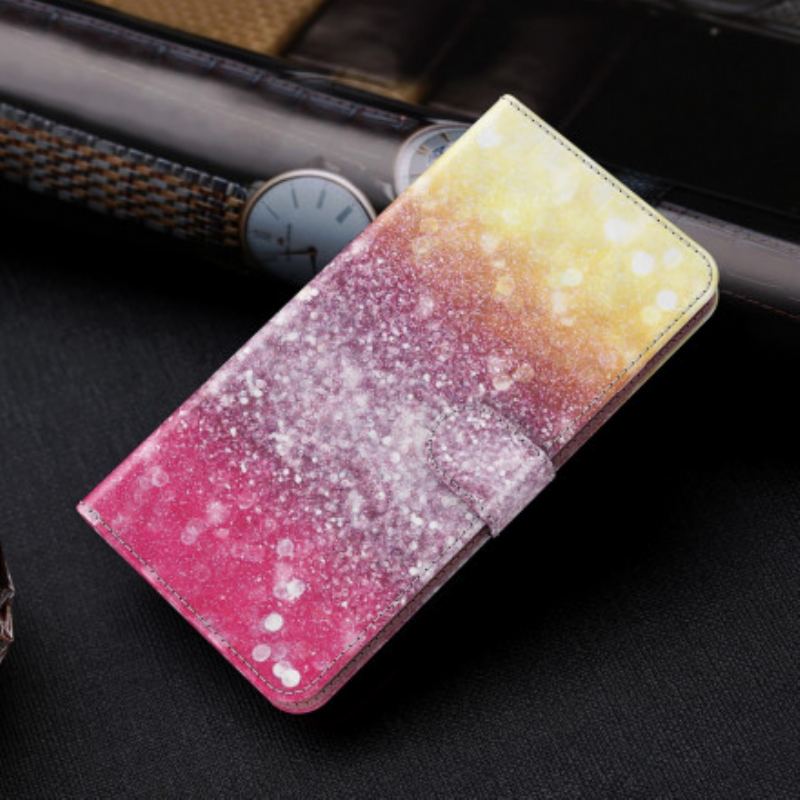 Flip Cover Samsung Galaxy S21 Ultra 5G Magenta Glitter Gradient