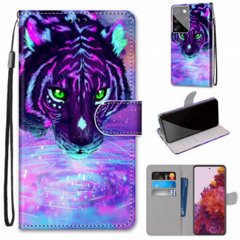 Flip Cover Samsung Galaxy S21 Ultra 5G Magic Feline