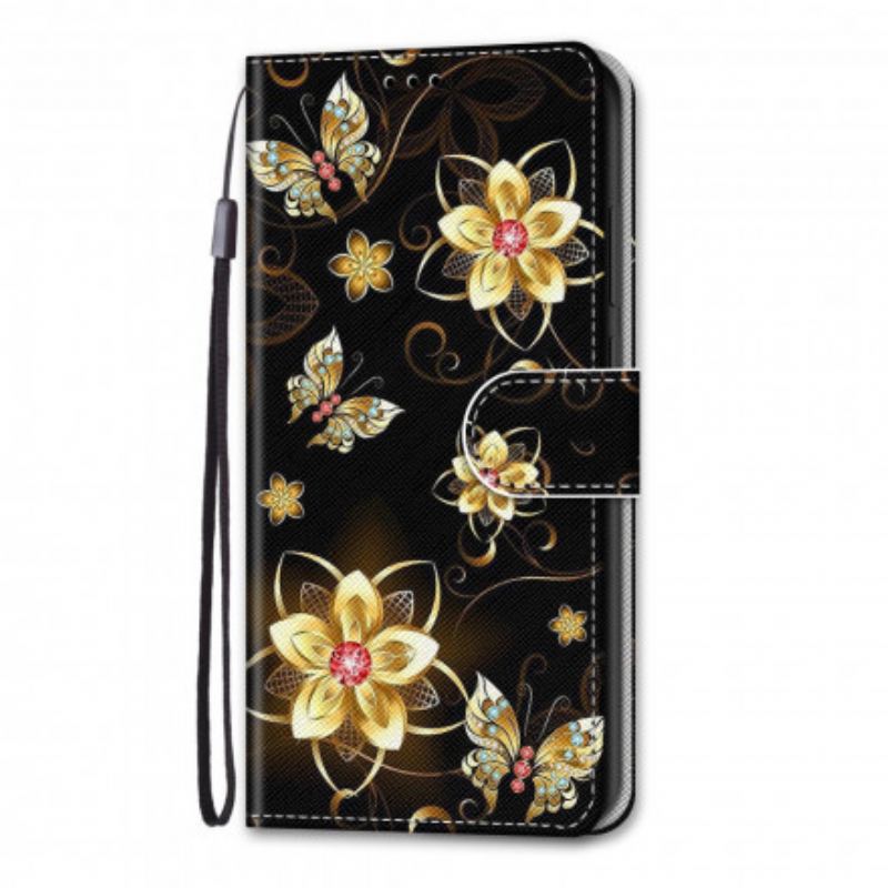 Flip Cover Samsung Galaxy S21 Ultra 5G Magiske Blomster