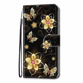 Flip Cover Samsung Galaxy S21 Ultra 5G Magiske Blomster