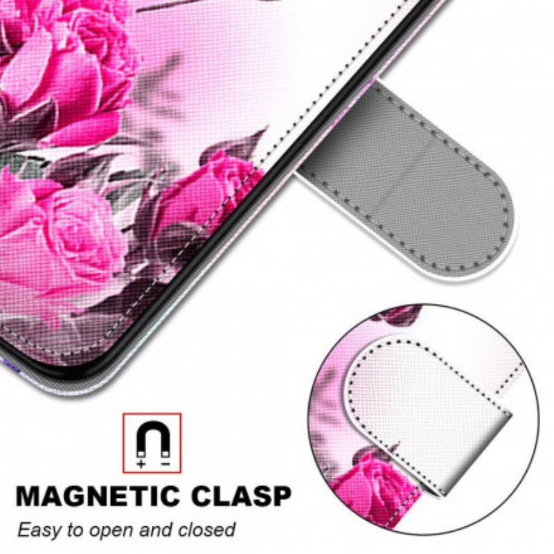 Flip Cover Samsung Galaxy S21 Ultra 5G Magiske Blomster