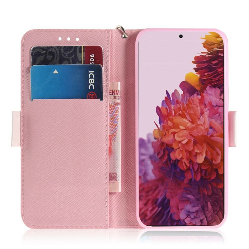 Flip Cover Samsung Galaxy S21 Ultra 5G Med Snor Strappy Pumpe