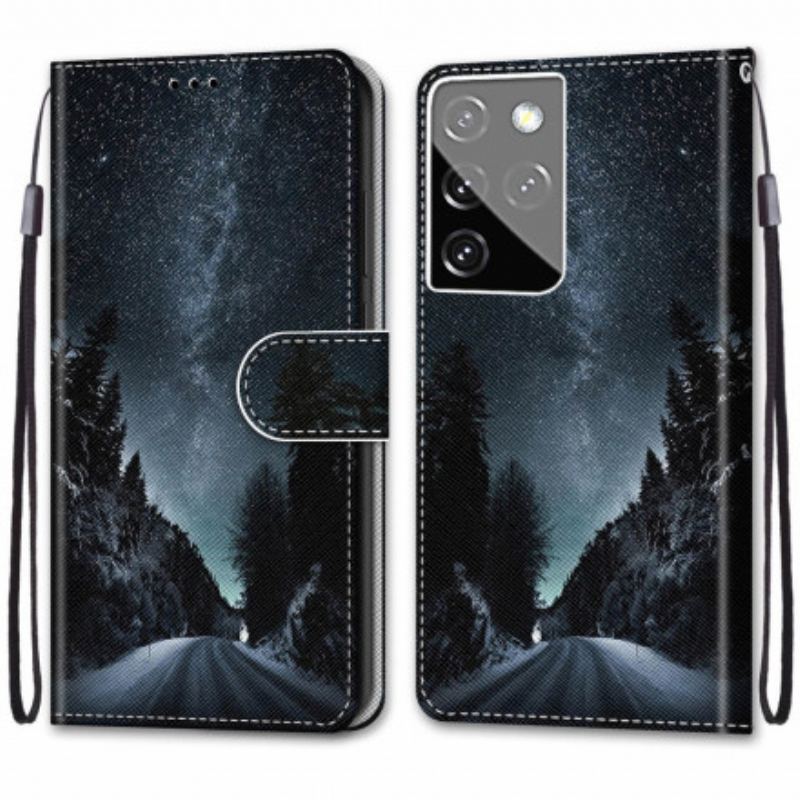 Flip Cover Samsung Galaxy S21 Ultra 5G Mystisk Natur