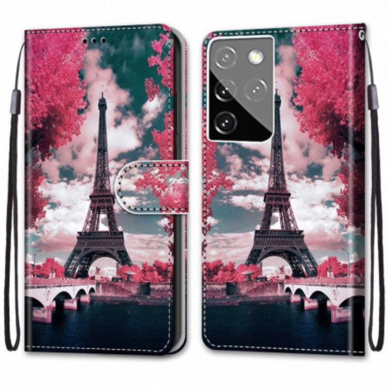 Flip Cover Samsung Galaxy S21 Ultra 5G Paris I Blomst