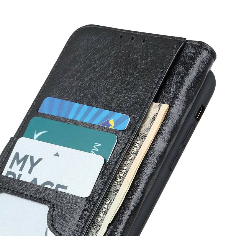 Flip Cover Samsung Galaxy S21 Ultra 5G Tekstureret Kunstlæder