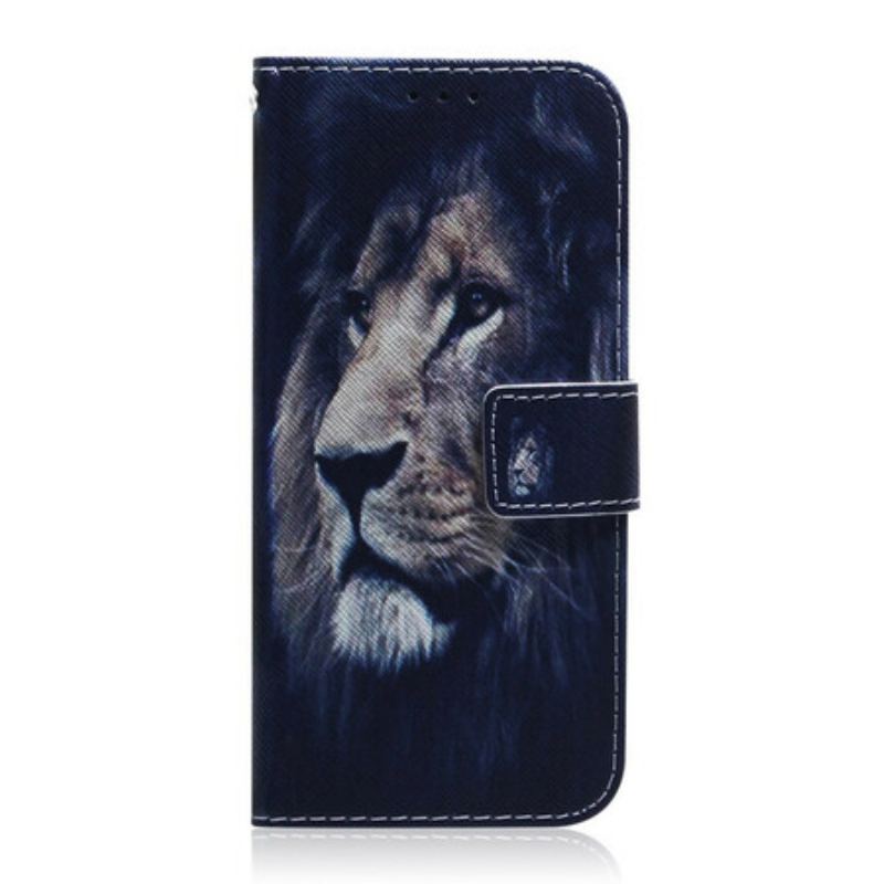 Læder Cover Samsung Galaxy S21 Ultra 5G Drømme-løve
