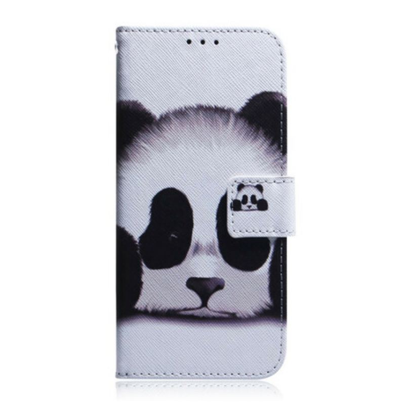 Læder Cover Samsung Galaxy S21 Ultra 5G Panda Ansigt