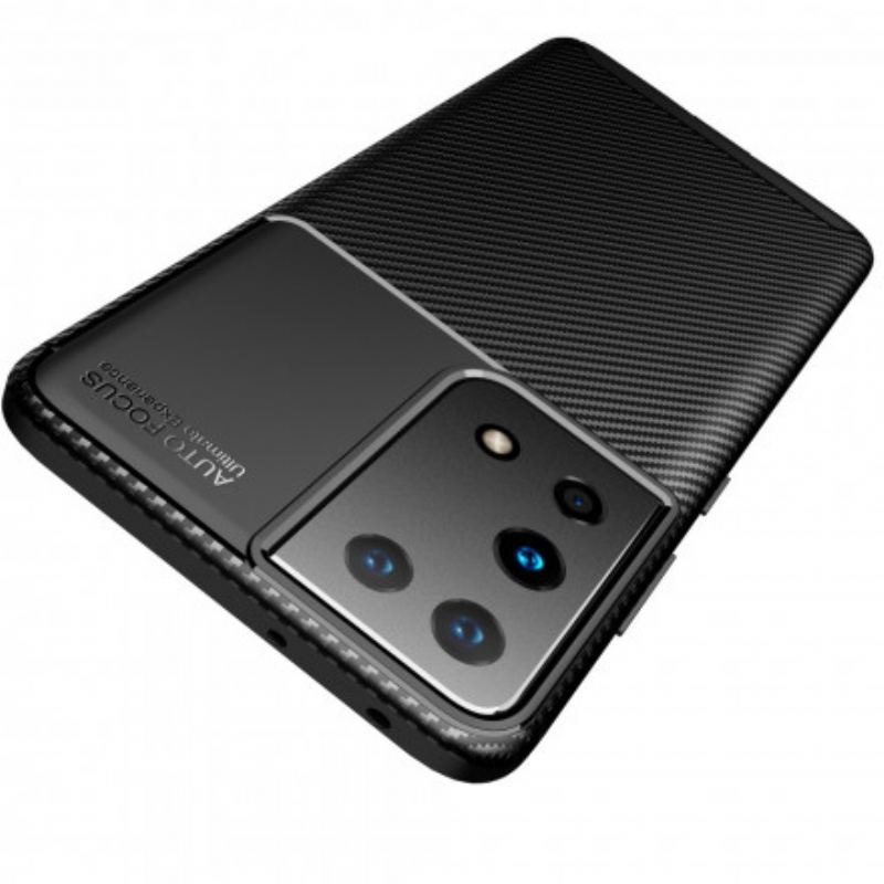 Mobilcover Samsung Galaxy S21 Ultra 5G Fleksibel Kulfibertekstur