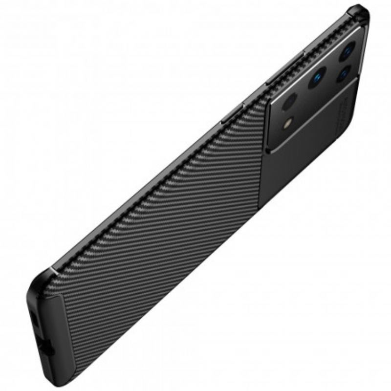 Mobilcover Samsung Galaxy S21 Ultra 5G Fleksibel Kulfibertekstur