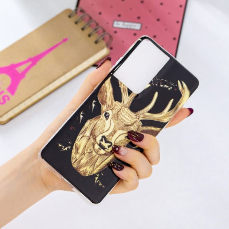 Mobilcover Samsung Galaxy S21 Ultra 5G Fluorescerende Majestic Deer