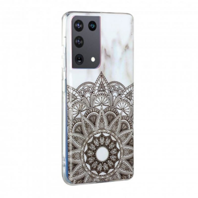 Mobilcover Samsung Galaxy S21 Ultra 5G Marmoreret Mandala