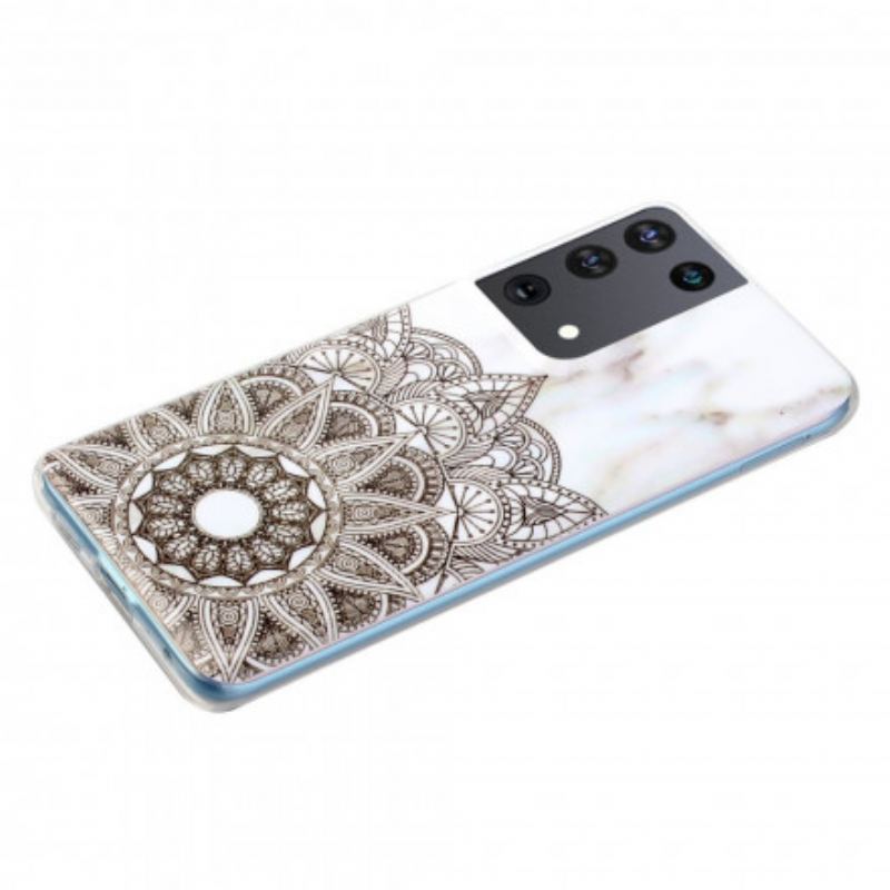 Mobilcover Samsung Galaxy S21 Ultra 5G Marmoreret Mandala