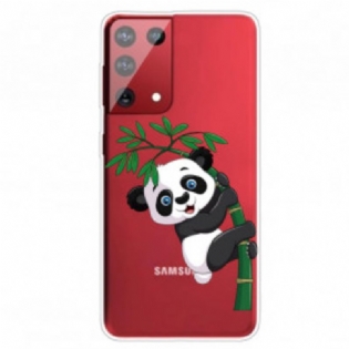 Mobilcover Samsung Galaxy S21 Ultra 5G Panda På Bambus