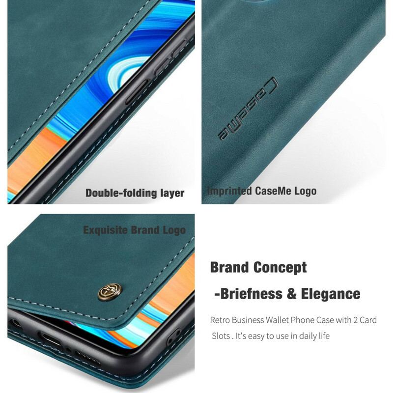 Cover Xiaomi Redmi Note 9S / 9 Pro Flip Cover Caseme Imiteret Læder