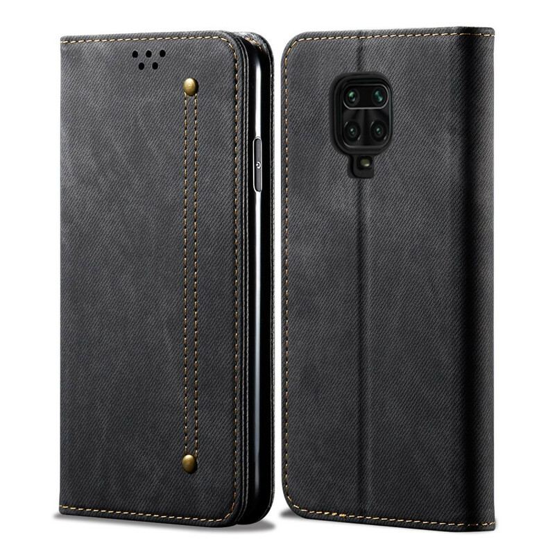 Cover Xiaomi Redmi Note 9S / 9 Pro Flip Cover Denim Stof