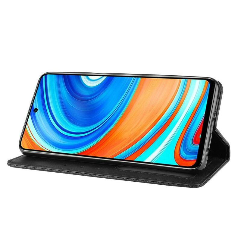 Cover Xiaomi Redmi Note 9S / 9 Pro Flip Cover Stiliseret Vintage Lædereffekt