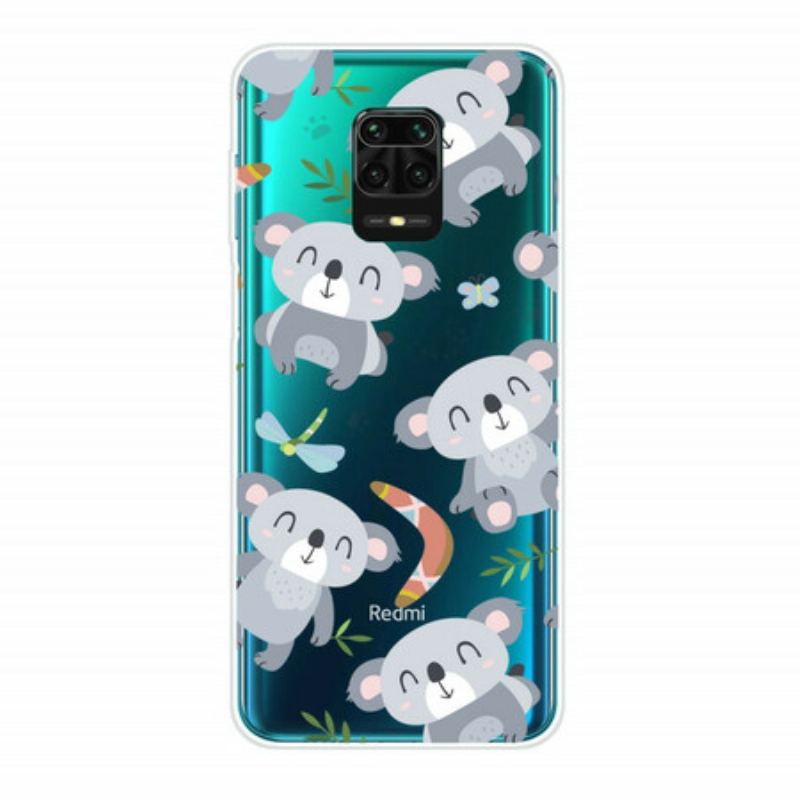 Cover Xiaomi Redmi Note 9S / 9 Pro Små Grå Pandaer