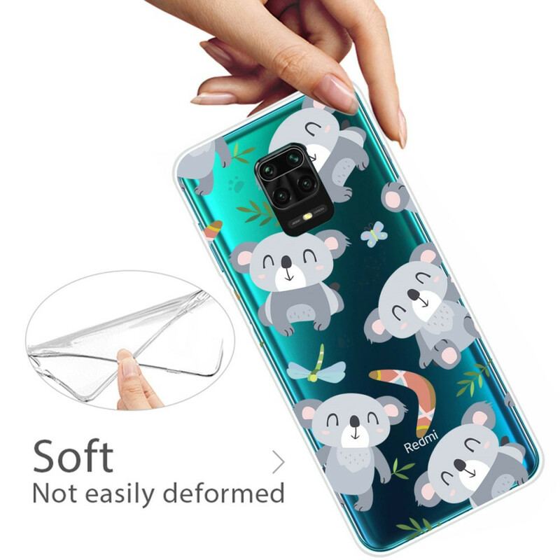 Cover Xiaomi Redmi Note 9S / 9 Pro Små Grå Pandaer