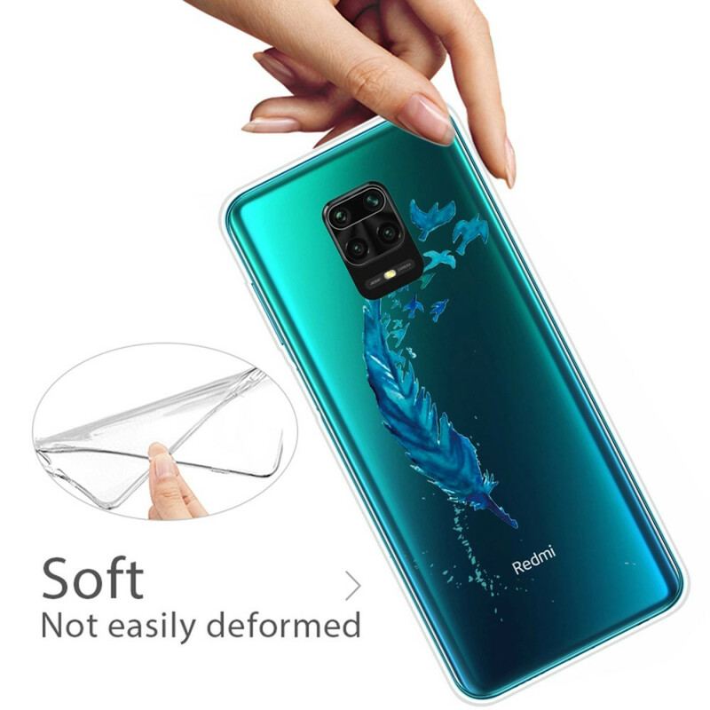 Cover Xiaomi Redmi Note 9S / 9 Pro Smuk Blå Fjer