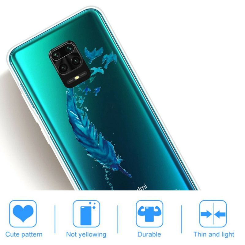 Cover Xiaomi Redmi Note 9S / 9 Pro Smuk Blå Fjer