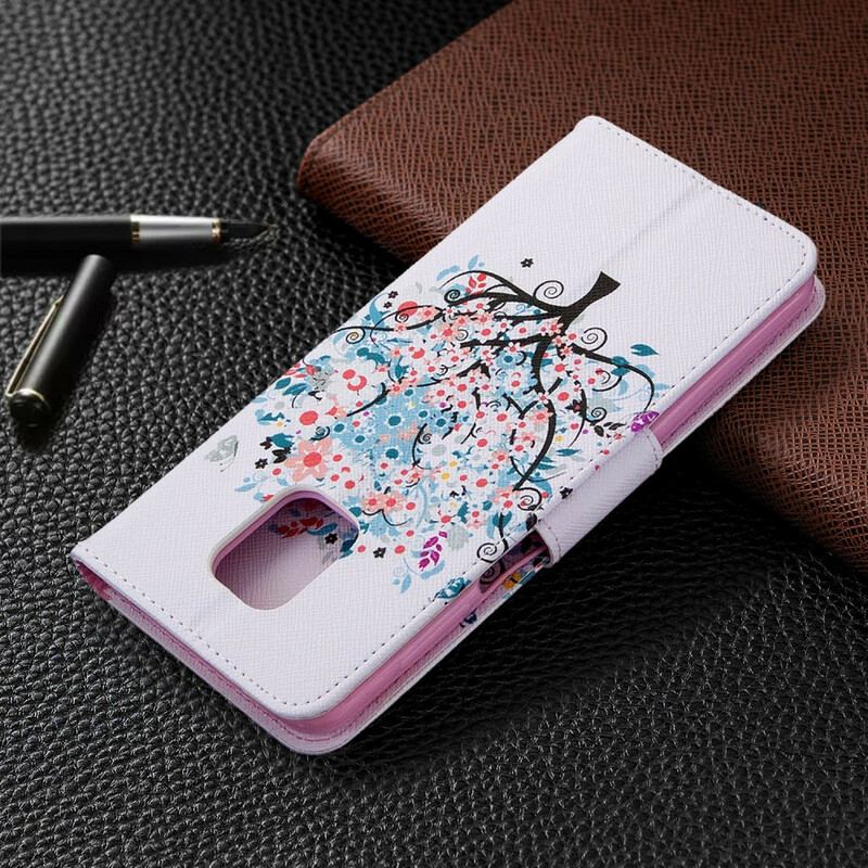 Flip Cover Xiaomi Redmi Note 9S / 9 Pro Blomstret Træ