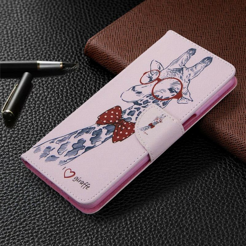 Flip Cover Xiaomi Redmi Note 9S / 9 Pro Brainy Giraf