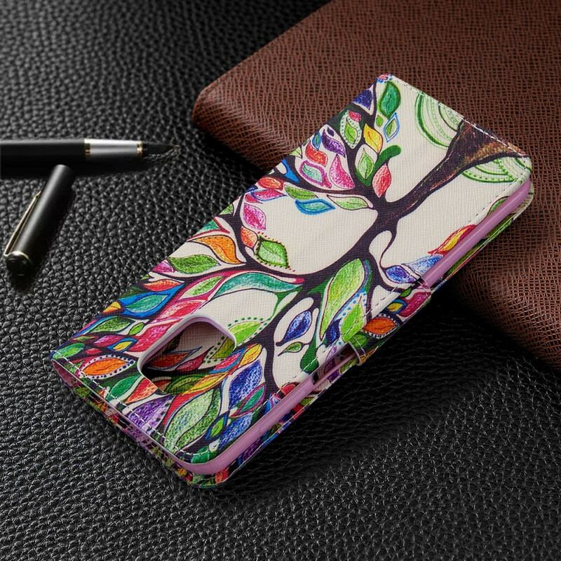 Flip Cover Xiaomi Redmi Note 9S / 9 Pro Farverigt Træ