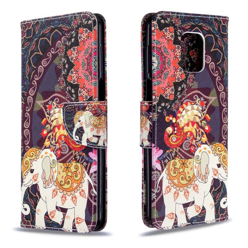 Flip Cover Xiaomi Redmi Note 9S / 9 Pro Indiske Elefanter